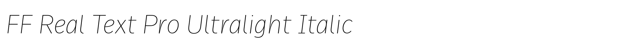FF Real Text Pro Ultralight Italic image